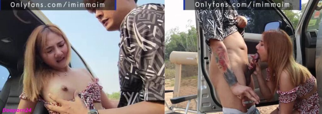 คลิปโป๊ออนไลน์ imimmaim พาแฟนมาเย็ดในป่า นั่งโม๊กควยแล้วยืนเย็ดแบบเอ้าท์ดอร์ ยืนยกขาอ้าหีเย็ดแล้วกระแทกหีท่าหมารัวไม่หยุดยั้งจนน้ำแตกคาหี