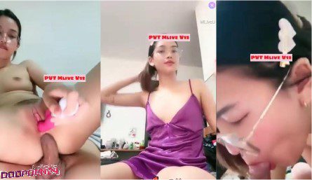 คลิปหลุดMlive IDX 65869584 สาวสวยมาในชุดน้องสีชมพู จับควยเทพมาอมจนเสียวก่อน ขึ้นขย่มอย่างมันส์ รูเดียวไม่พอเอาโด้ยัดอีกอันเสียวสุดๆ