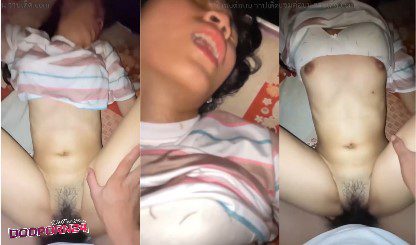 คลิปหลุดนักศึกษา ตัวเล็กหุ่นดี ท่าจะเมามาจากร้านเหล้า นอนให้ผัวเย็ดหีน่าจะเสียวจัดครางไม่หยุด