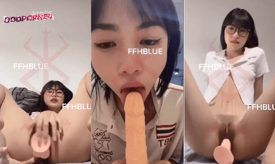 ตลิปหลุดทางบ้าน น้องเมย์ ffhblue สาวแว่นดาวทวิต เอวบาง เอาดิลโด้เย็ดหี แล้วขี้นโยกร่อนหี โคตรแแจ่ม