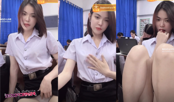 คลิปหลุด Mlive นักศึกษาสุดเด็ดนั่งเรียนในห้อง พี่เทพถูกใจจัด น้องก็ยั่วเย็ดพี่เทพหนักเลย แล้วแอฟไลฟ์สดไปด้วยเรียนไปด้วย